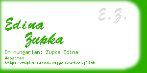 edina zupka business card